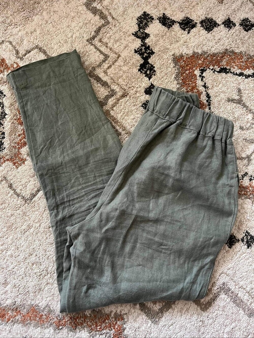 NPL Linen Genova Pants Forest Green